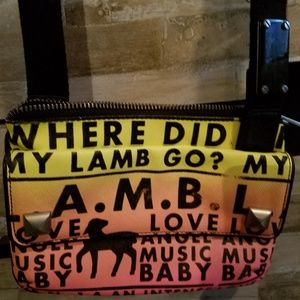 Multi colored cross body purse